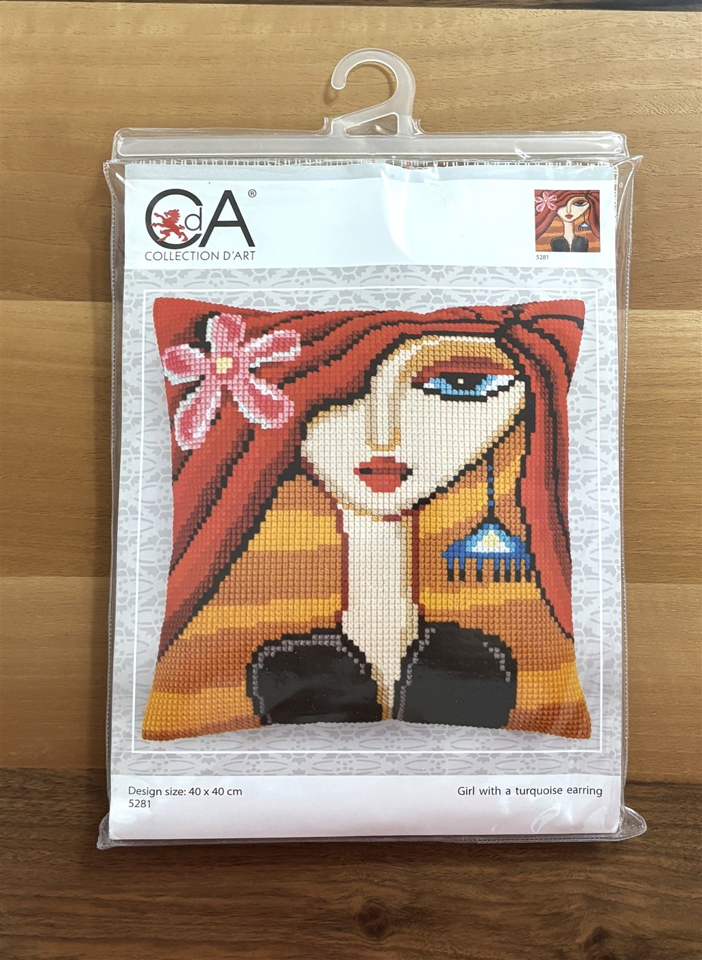 Collection D'art Goblen Yastık Çiçek Kız