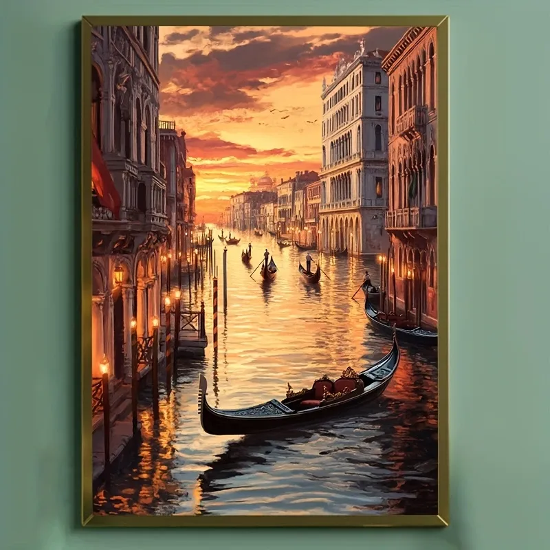 5D Gondol Temalı Boncuk Kit 30x40cm