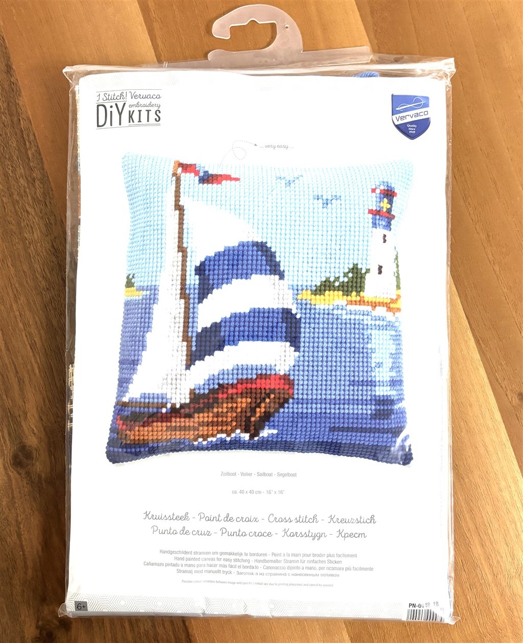 Vervaco Goblen Yastık Yelkenli Tekne  Temalı