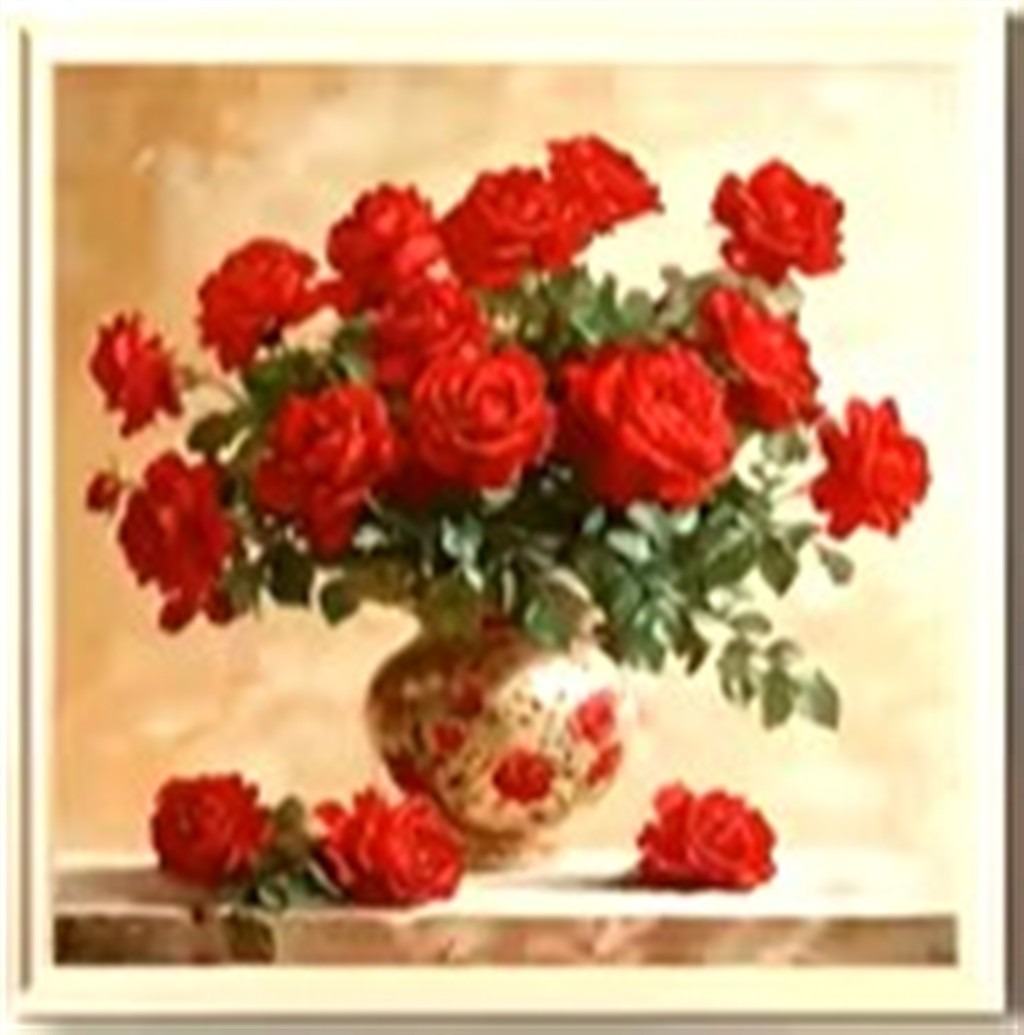 Boncuk İşleme Goblen Kiti 5D Çiçek Temalı